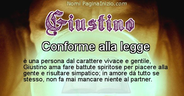 Giustino - Significato reale del nome Giustino