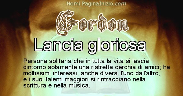 Gordon - Significato reale del nome Gordon