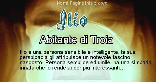 Ilio - Significato reale del nome Ilio