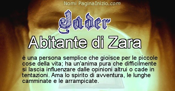 Jader - Significato reale del nome Jader