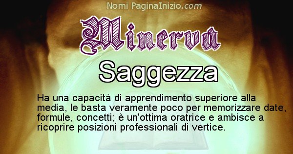 Minerva - Significato reale del nome Minerva