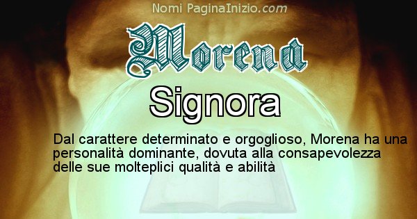 Morena - Significato reale del nome Morena