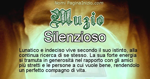 Muzio - Significato reale del nome Muzio