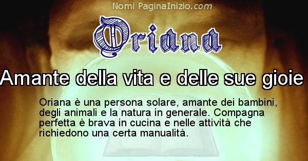 Oriana - Significato reale del nome Oriana