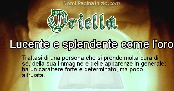 Oriella - Significato reale del nome Oriella