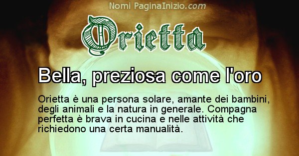 Orietta - Significato reale del nome Orietta