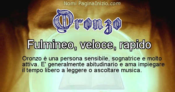 Oronzo - Significato reale del nome Oronzo