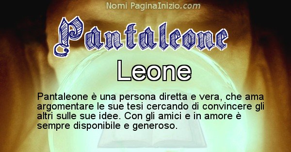 Pantaleone - Significato reale del nome Pantaleone