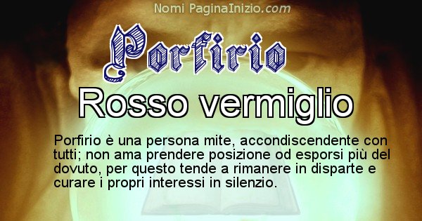 Porfirio - Significato reale del nome Porfirio