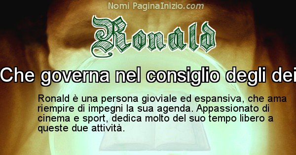 Ronald - Significato reale del nome Ronald