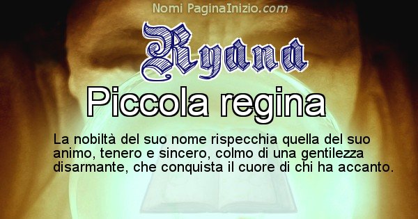 Ryana - Significato reale del nome Ryana