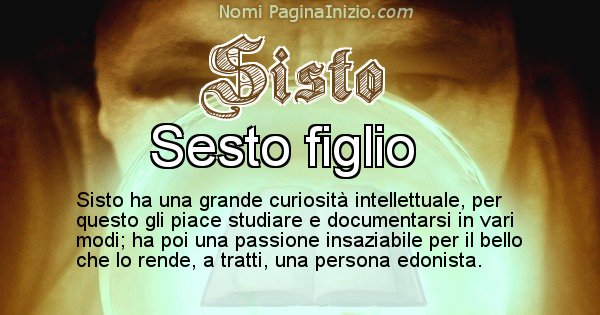 Sisto - Significato reale del nome Sisto