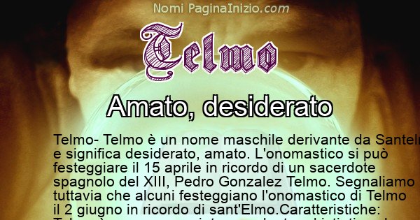 Telmo - Significato reale del nome Telmo