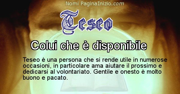 Teseo - Significato reale del nome Teseo