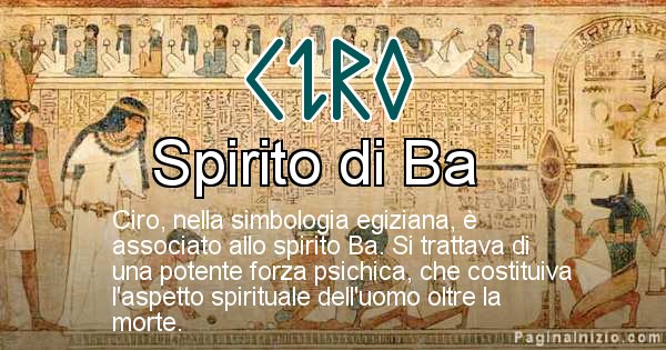 Significato del nome Ciro in egiziano