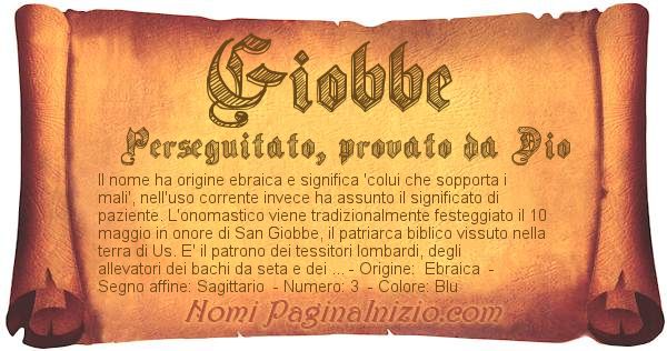 Significato Del Nome Giobbe