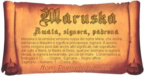 Maruska Significato Del Nome Curiosità Onomastico 8315