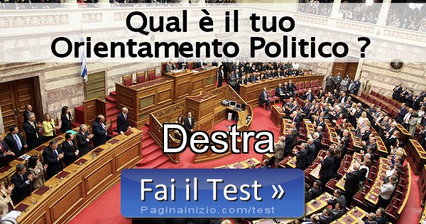 Risultato Test IL TUO ORIENTAMENTO POLITICO (Destra)